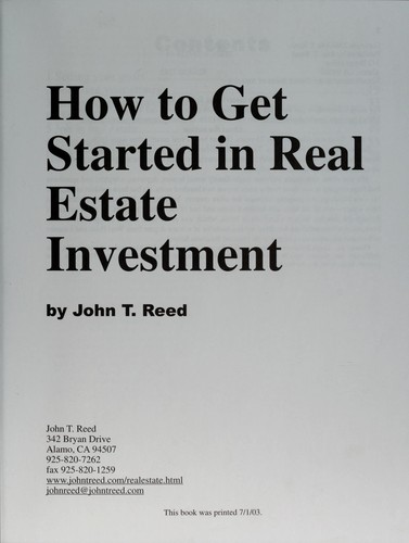 How to Get Started in Real Estate Investment