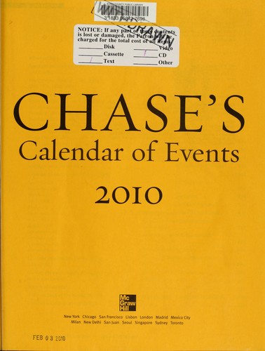Chase's Calendar of Events 2010