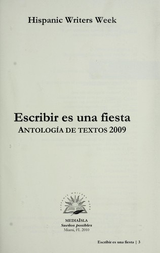 Escribir es una fiesta