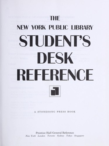 The New York Public Library Student's Desk Reference