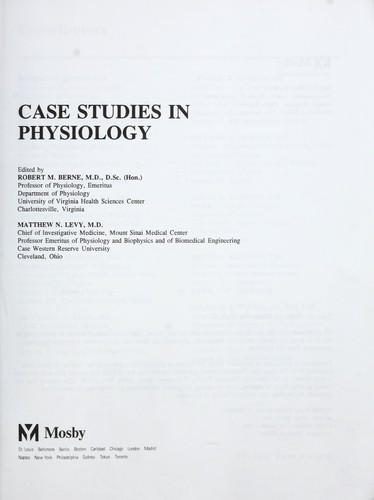 Case Studies in Physiology