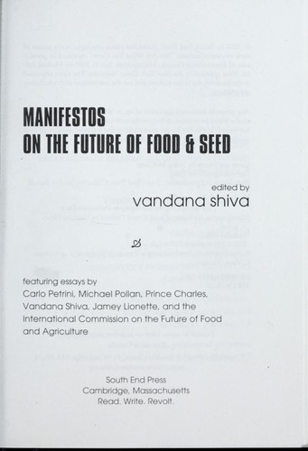 Manifestos on the future of food & seed