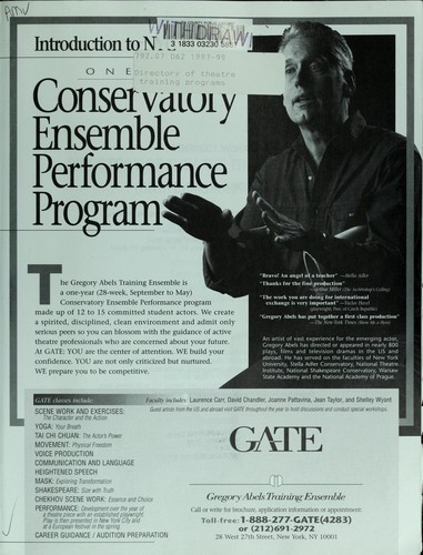 Directory of theatre training programs