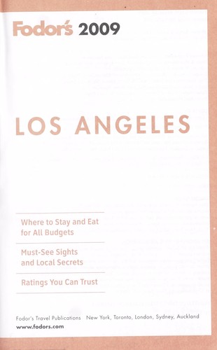 Fodor's 2009 Los Angeles: With Disneyland & Orange County