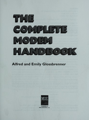 The complete modem handbook