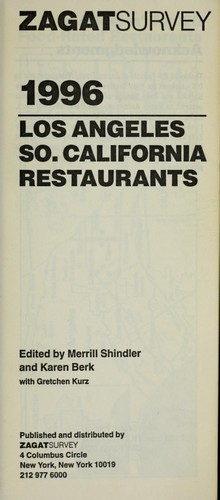 Zagat Survey 1996 Los Angeles, So. California restaurants
