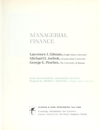 Managerial Finance