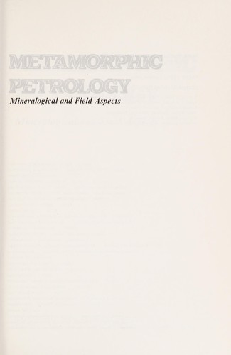 Metamorphic Petrology
