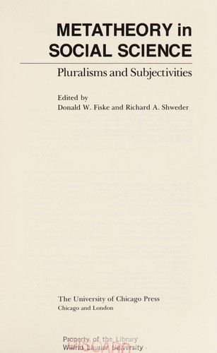 Metatheory in Social Science
