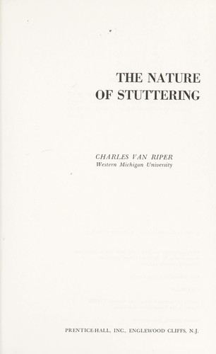The nature of stuttering