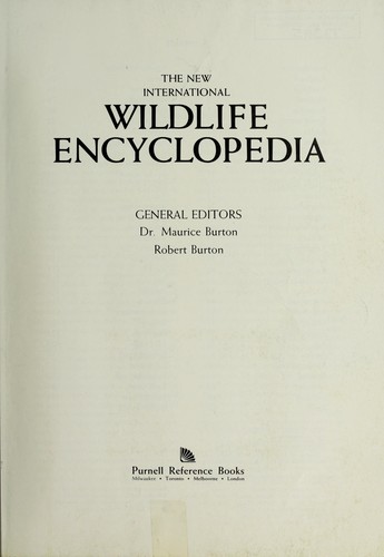 The New International Wildlife Encyclopedia