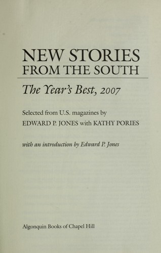 New stories from the South : the year's best, 2007