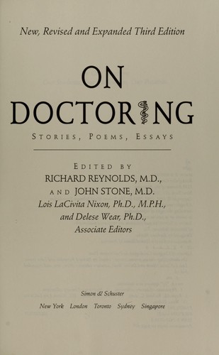 On Doctoring: Stories, Poems, Essays