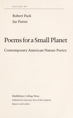 Poems for a Small Planet