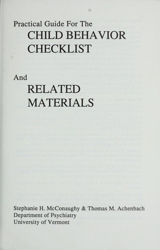 Practical Guide for the Child Behavior Checklist and Related Materials