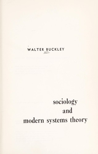 Sociology and Modern Systems Theory