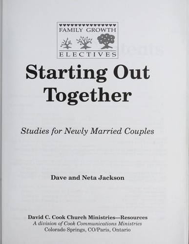 Starting Out Together: Studies for Newly Married Couples