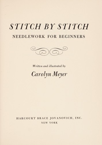 Stitch by stitch needlework for beginners