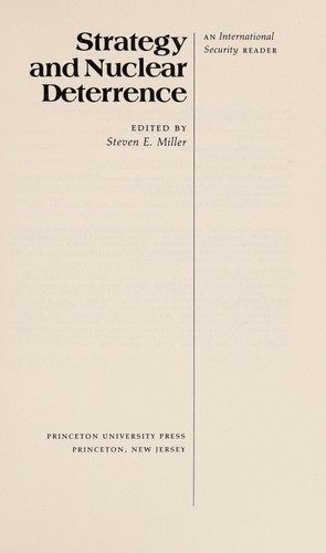 Strategy and Nuclear Deterrence