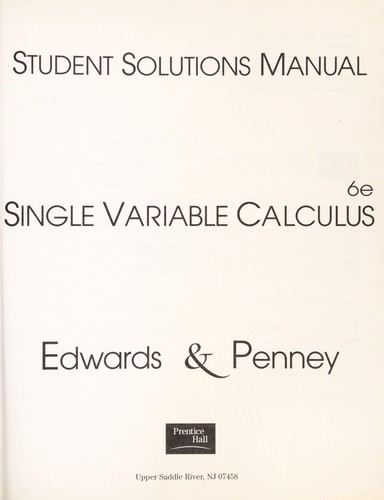 Student Solutions Manual