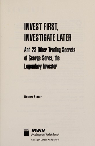 Invest first, investigate later