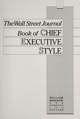 The Wall Street journal book of chief executive style