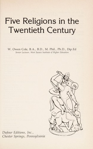 Five Religions in the Twentieth Century