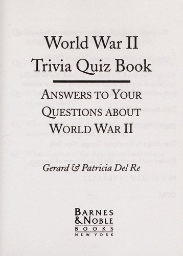World War II Trivia Quiz Book