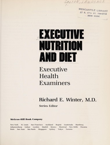 Executive nutrition and diet