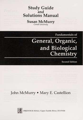 Study guide and solutions manual for Fundamentals of general, organic, and biological chemistry