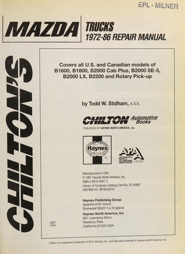 Chilton's Mazda Trucks