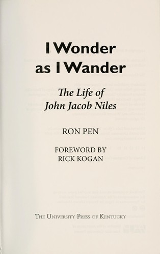 I Wonder as I Wander