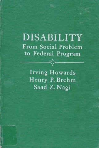 Disability, from social problem to federal program