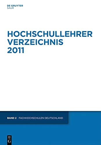 Fachhochschulen Deutschland (Hochschullehrerverzeichnis- Fachhochschule) (German Edition)