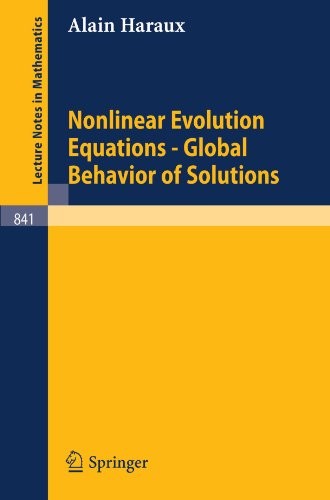 Nonlinear Evolution Equations