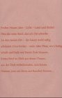Poem vom Ende / Neujahrsbrief.