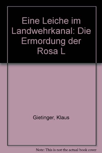 Eine Leiche im Landwehrkanal