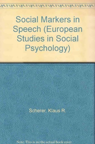 Social markers in speech