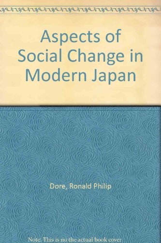 Aspects of Social Change in Modern Japan