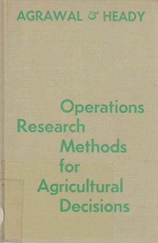 Operational Research Methods for Agricultural Decisions