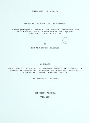 Gauls at the Court of the Emperor