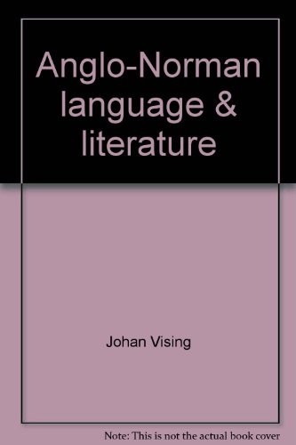 Anglo-Norman language and literature