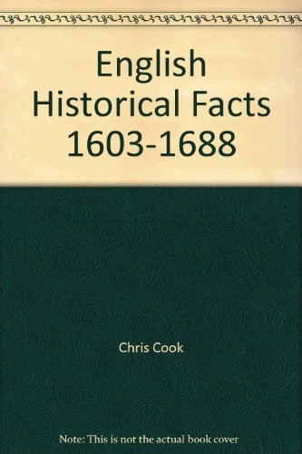 English Historical Facts, 1603-1688