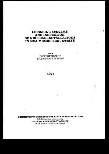 Licensing Systems and Inspection of Nuclear Installations, 1986