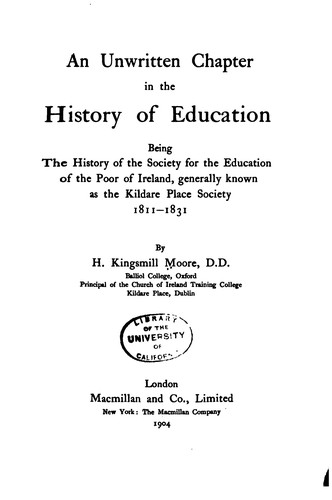 An unwritten chapter in the history of education
