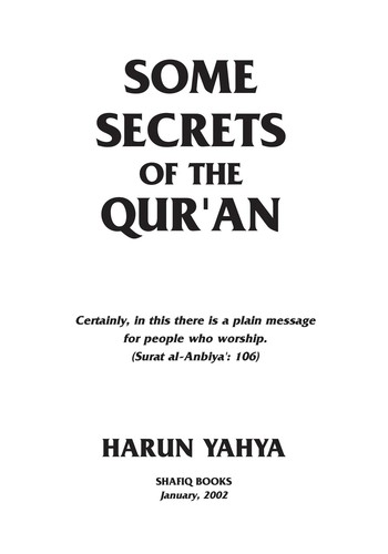 Some Secrets of the Qur'an