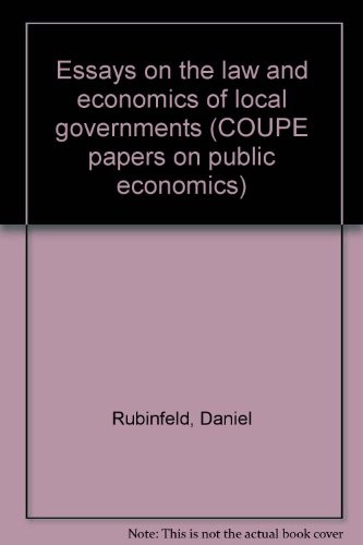 Essays on the Law and Economics of Local Governments