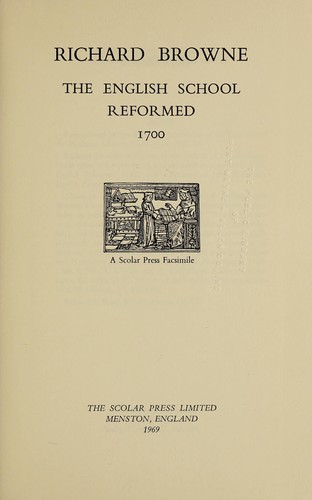 The English School Reformed, 1700