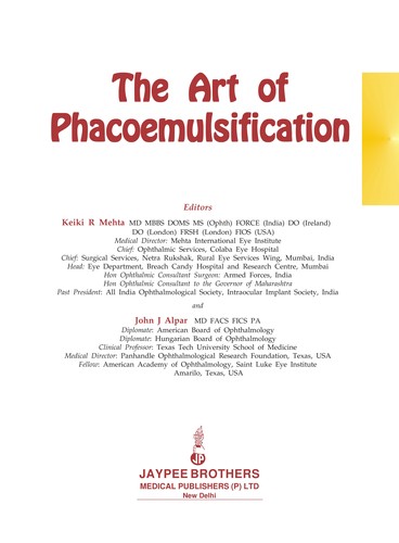 The Art of Phacoemulsification