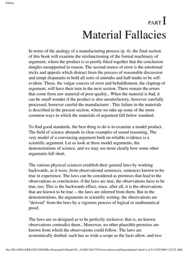 Fallacy; the counterfeit of argument